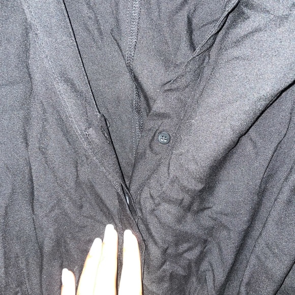 H&M Black Collared Button Down Maxi Dress - Picture 6 of 9